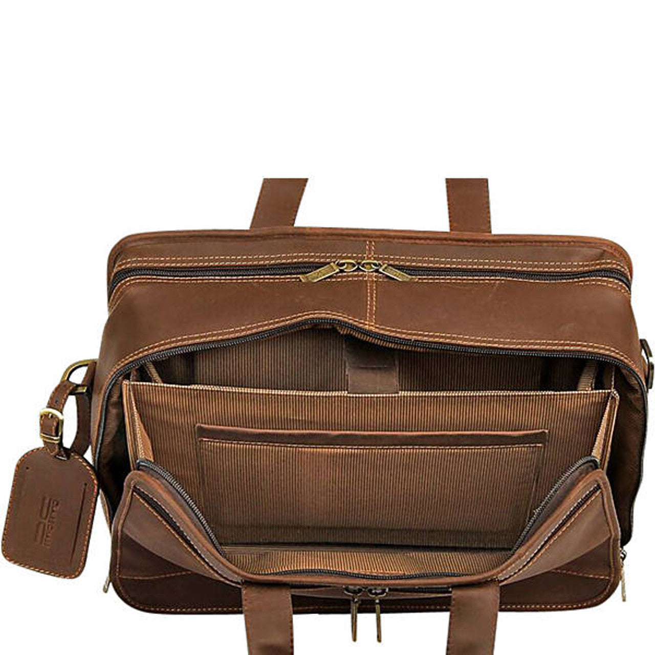 Executive Leather Laptop Briefcase - Leather Loom