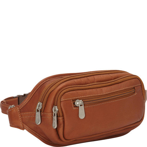 Multi-Zip Oval Waist Bag - Leather Loom