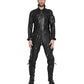 Designer Style Men Long Sleeves Tough Look Leather Jumpsuit - Leather Loom
