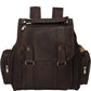 Double Loop Flap-Over Laptop Backpack - Leather Loom