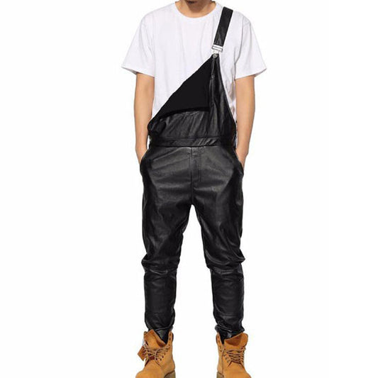Dungry Adjustable strap Leather Jumpsuit For Men - Leather Loom