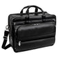 P Series Elston 15.6" Leather Double Compartment Laptop Case - Leather Loom