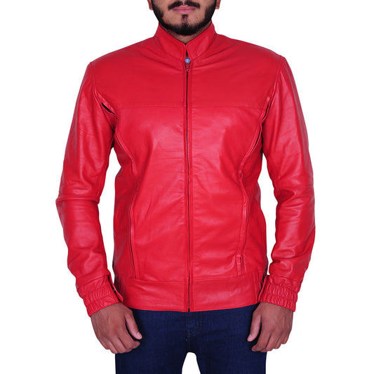 Mens Cool Red Leather Jacket - Leather Loom