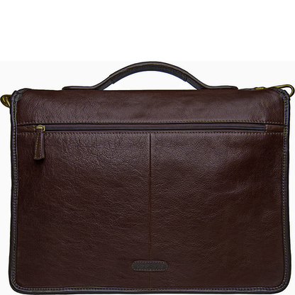 Harrison Buffalo Leather Laptop Briefcase - Leather Loom