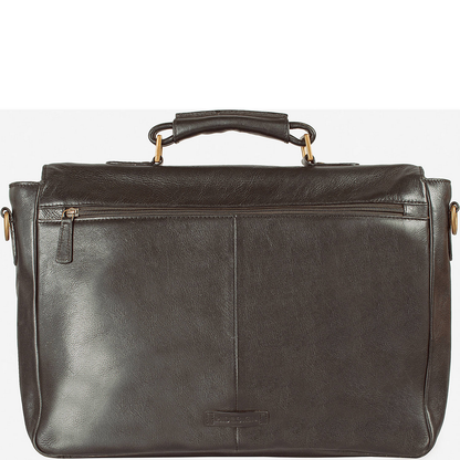 Hawkins 15" Laptop Compatible Briefcase Work Bag - Leather Loom