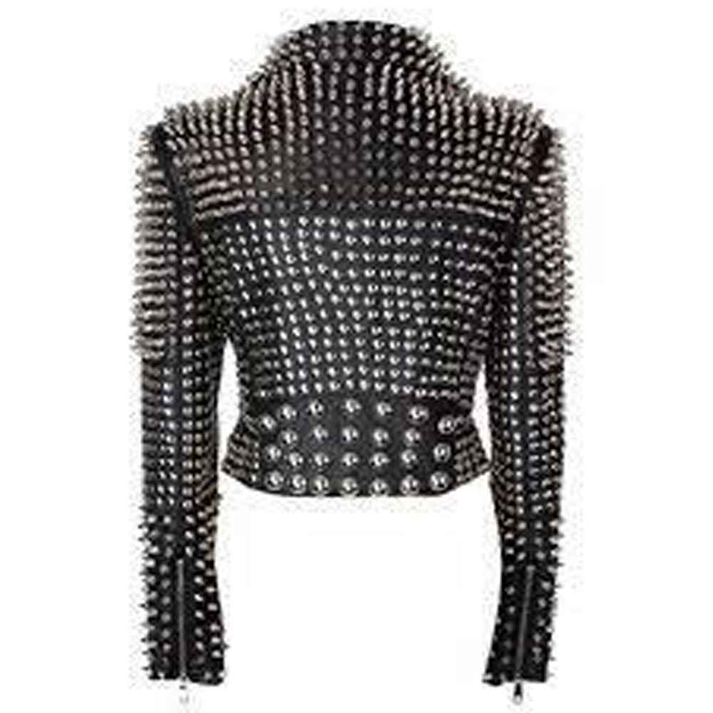 Spiked Metal Studded Leather Jacket