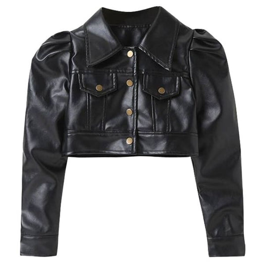 Kid Girl Leather Jacket Black - Leather Loom