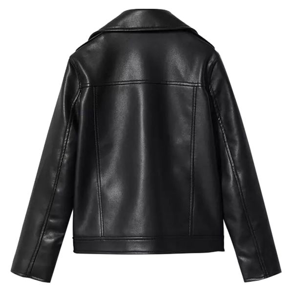 Kids Black Leather Jacket - Leather Loom