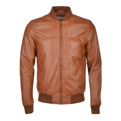 Kids Brown Bomber Jacket - Leather Loom