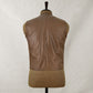 Men's Rock Style Brown Leather Biker Vest - Leather Loom