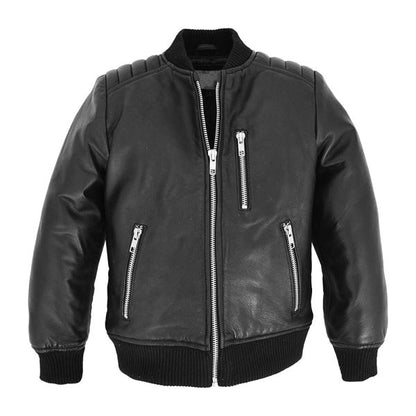 Leather Bomber Jacket Kids - Leather Loom