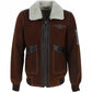 Men's Luxury Sheepskin Pilot Buff Brown Jacket - Leather Loom