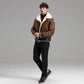 Men's Brown B3 Shearling Flight Jacket - Sheepskin Coat - Leather Loom