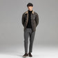 Men's Grey Shearling Jacket - Warm Winter Sheepskin Coat - Leather Loom