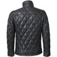 Mens Leather Winter Puffer Jacket With Turtle Neck - Leather Loom