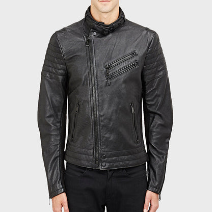 Men's Motorcycle Summer Leather Jacket - Leather Loom