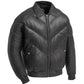 Men's Puffer Lambskin Leather Jacket - Leather Loom