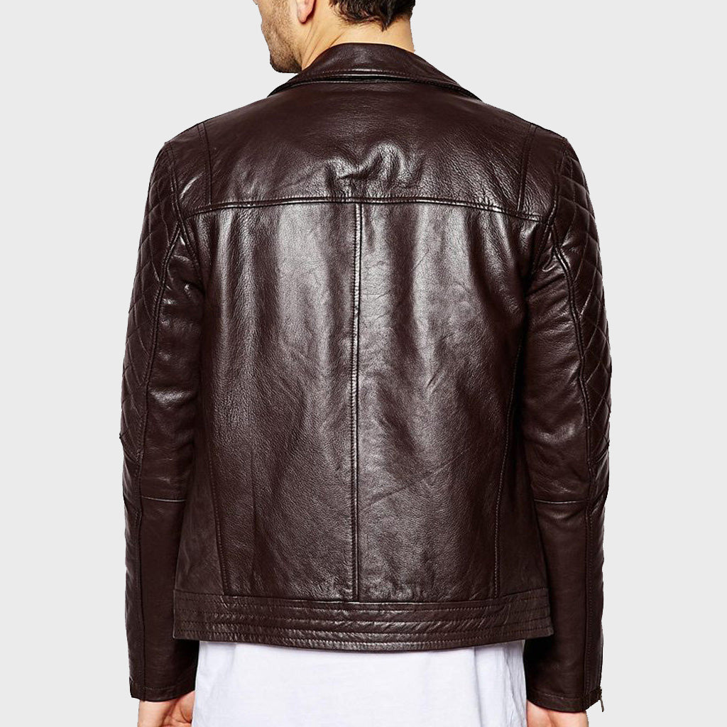 Men's Urbane Style Leather Motorcycle Jacket - Leather Loom