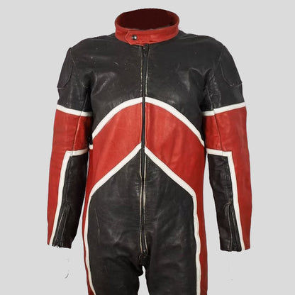 One Piece Leather Motorcycle Racing Jumpsuit - Leather Loom