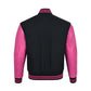 Pink And Black Letterman Jacket - Leather Loom