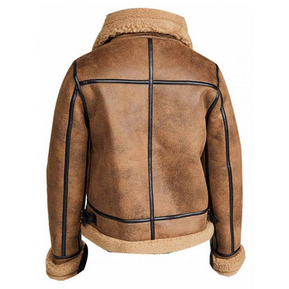 B3 Sheepskin Aviator Flight Fur Shearling Bomber Jacket - Leather Loom