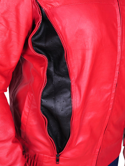 Mens Cool Red Leather Jacket - Leather Loom