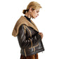 Womens Sheepskin B-3 Bomber Jacket - Leather Loom