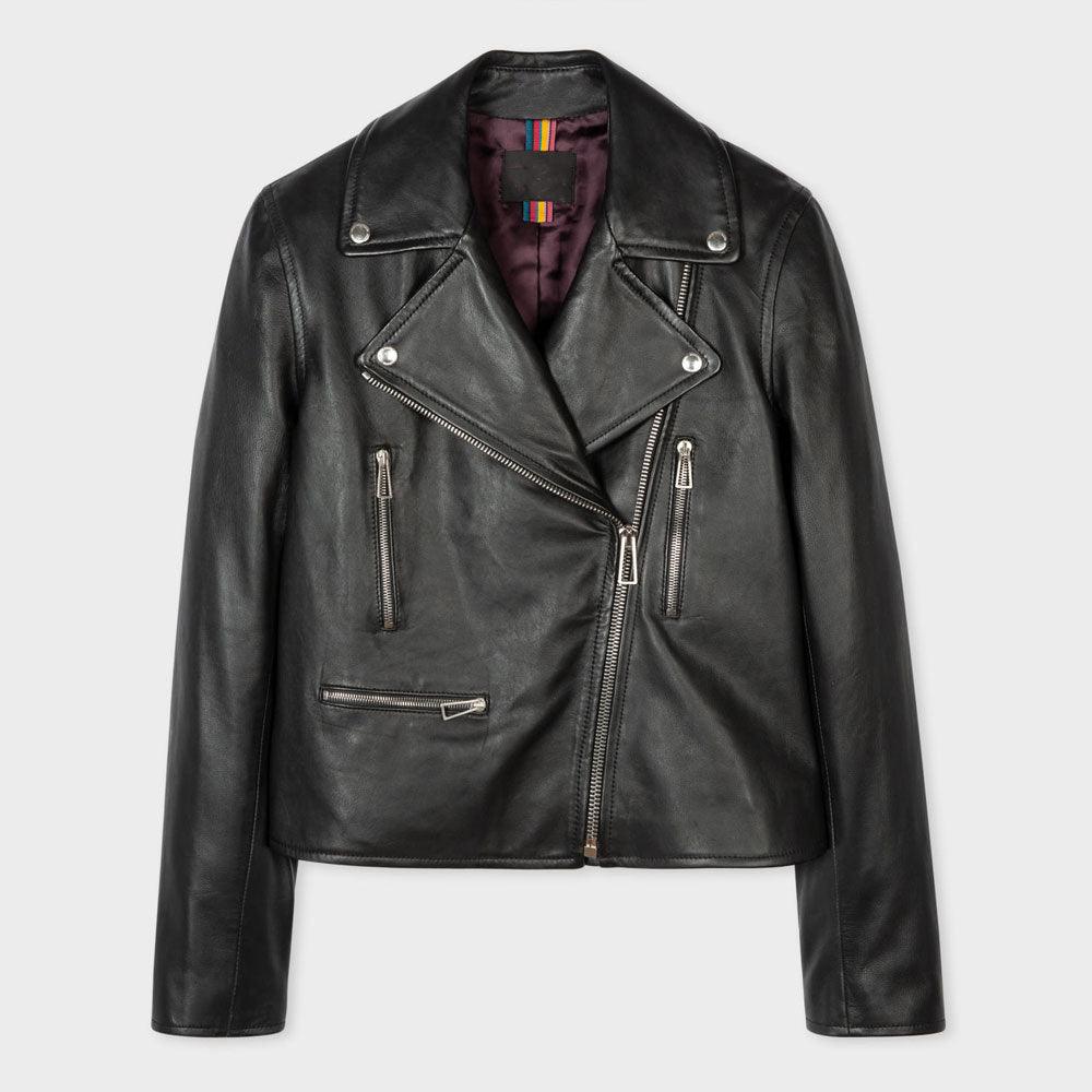 women lambskin leather biker jackets - Leather Loom