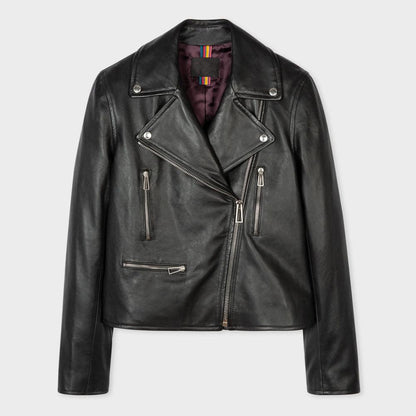 women lambskin leather biker jackets - Leather Loom