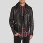Caden Black Biker Leather Jacket - Leather Loom