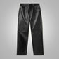 Mens Real Black Sheep Skin Fashion Leather Jeans Pant - Leather Loom