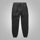 Mens New Style Black Sheep Skin Leather Pant - Leather Loom