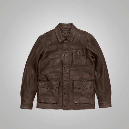 Mens Western Suede Leather Bomber Jacket - Leather Loom