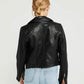 Women black  Biker Leather Jacket - Leather Loom