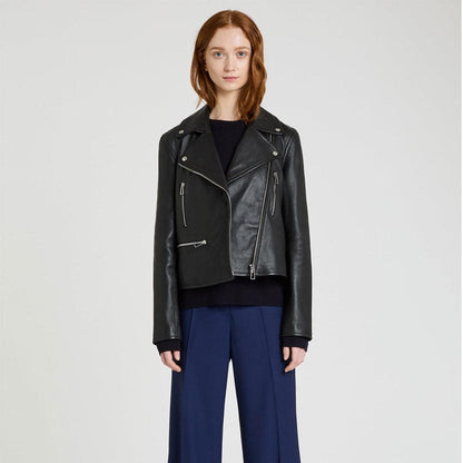 women lambskin leather biker jackets - Leather Loom