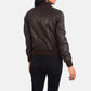 Ava Ma-1 Brown Leather Bomber Jacket - Leather Loom