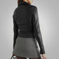 Women's Black Slim Fit Smooth Sleeves Leather Shirt - Leather Loom