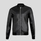 Bailei Black Bomber Leather Jacket - Leather Loom