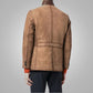 Mens Brown Suede Leather Blazer - Leather Loom