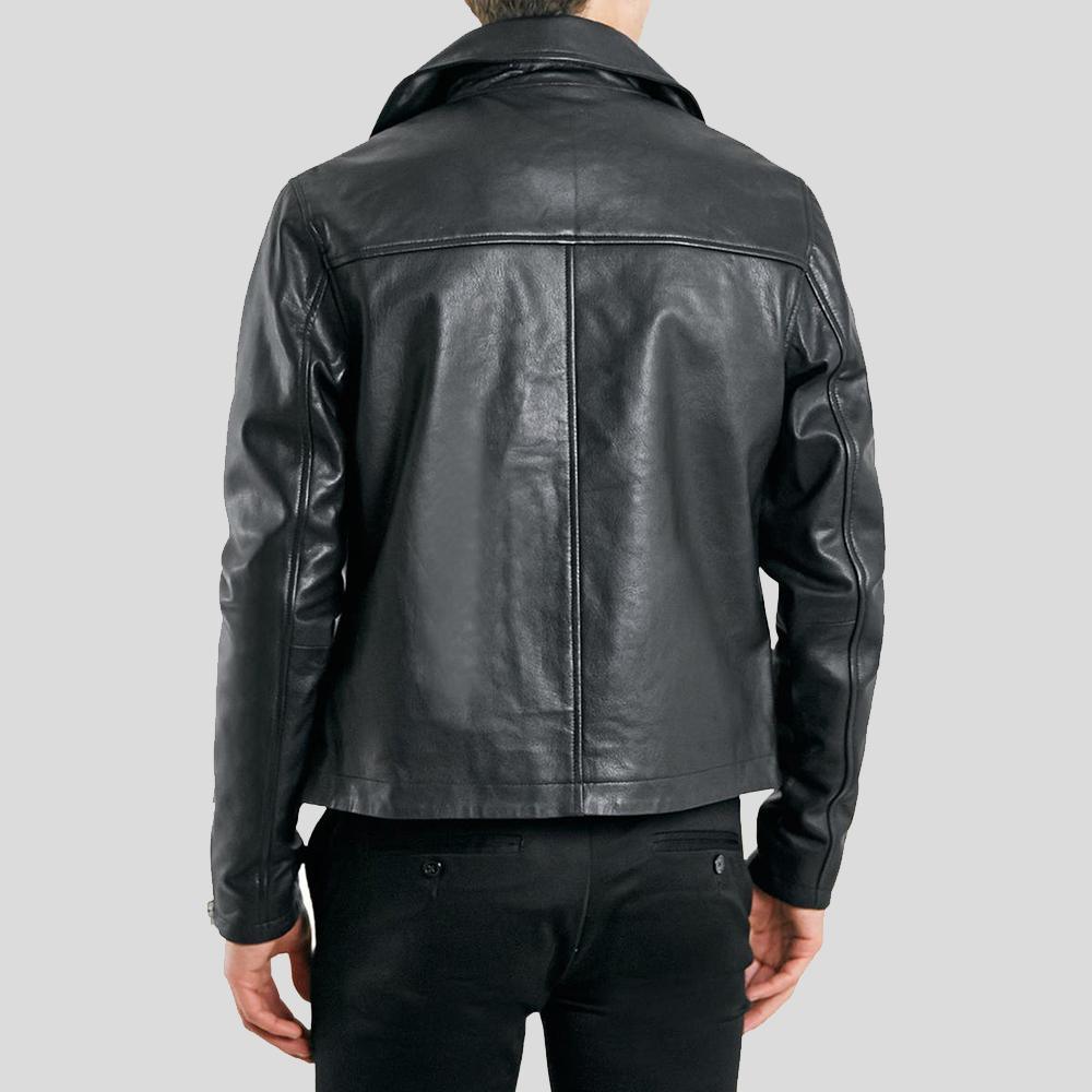 Barden Black Motorcycle Leather Jacket - Leather Loom