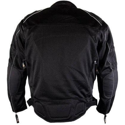 Men's 'Troubled' Black All-Weather Mesh Jacket with X-Armor Protection - Leather Loom