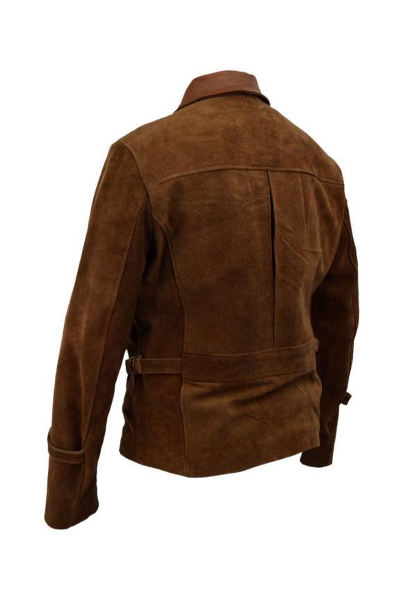 ALLIED BRAD PITT BROWN SUEDE LEATHER JACKET - Leather Loom