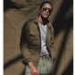Men's Green Suede Leather Shirt Jeans Style Jacket - Leather Loom