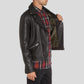 Caden Black Biker Leather Jacket - Leather Loom