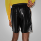 New Black Mens Lambskin Leather Shorts - Leather Loom