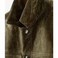 Men’s Olive Suede Leather Shirt Jeans Style - Leather Loom