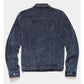 Blue Men’s  Suede Leather Biker Shirt Jeans Jacket - Leather Loom