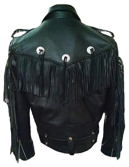 Men's Leather Tussles Bomber Biker Jacket - Leather Loom