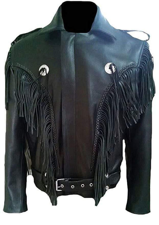 Men's Leather Tussles Bomber Biker Jacket - Leather Loom