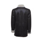 Jozef's 3/4 length brown shearling buttoned coat for Men - Leather Loom